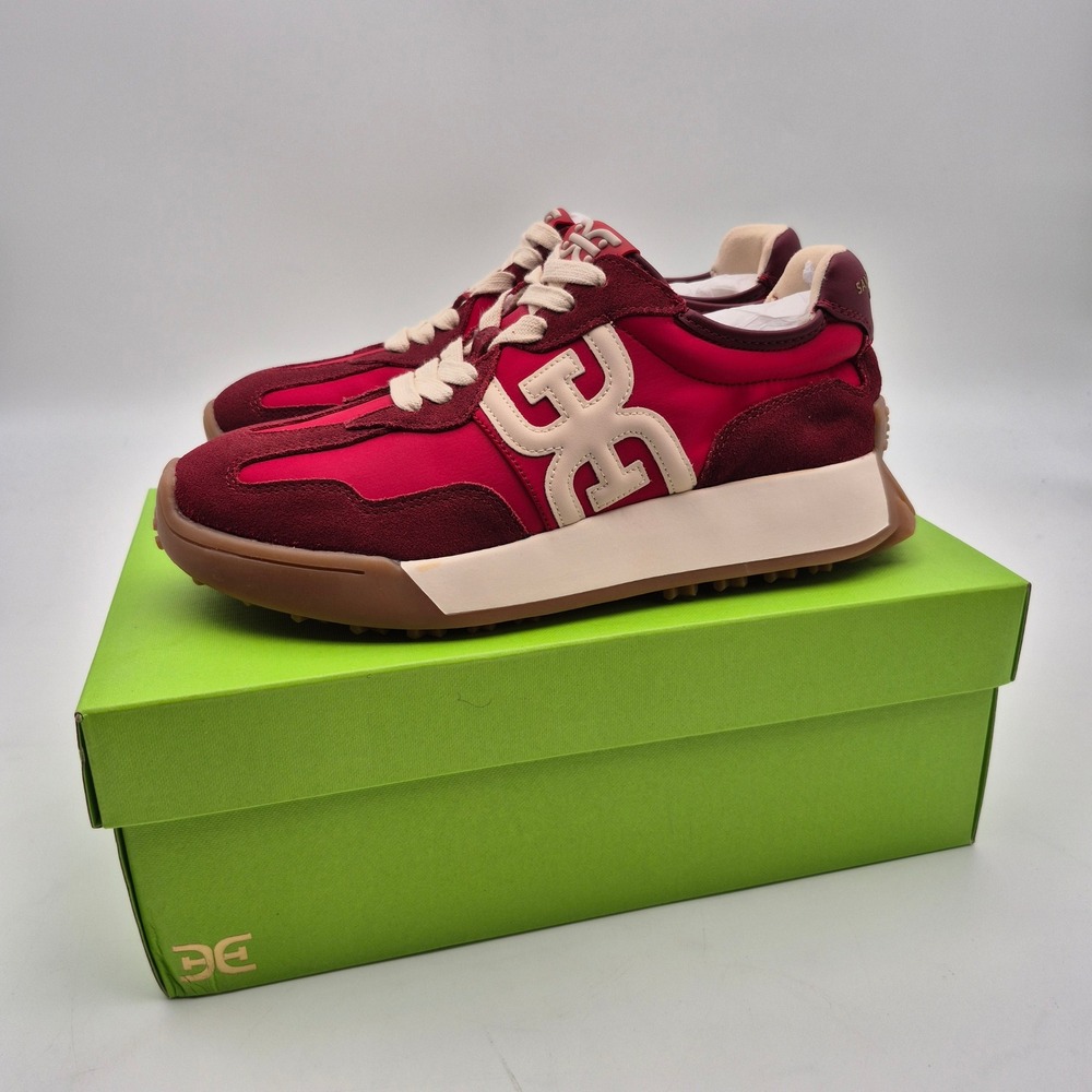 Sam Edelman Langley 3 Red Suede Sneakers Women's Size 7 Shoes - Picture 16 of 16